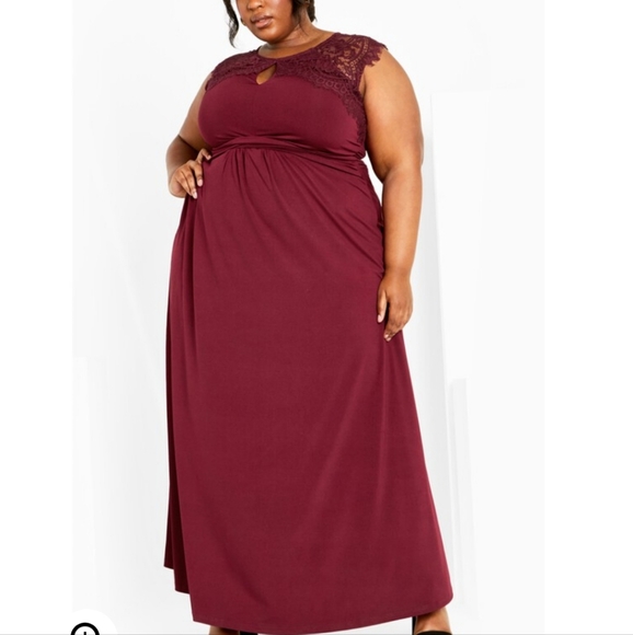 AVENUE PLUS SIZE ESTELLA Lace Maxi Dress - Picture 3 of 7